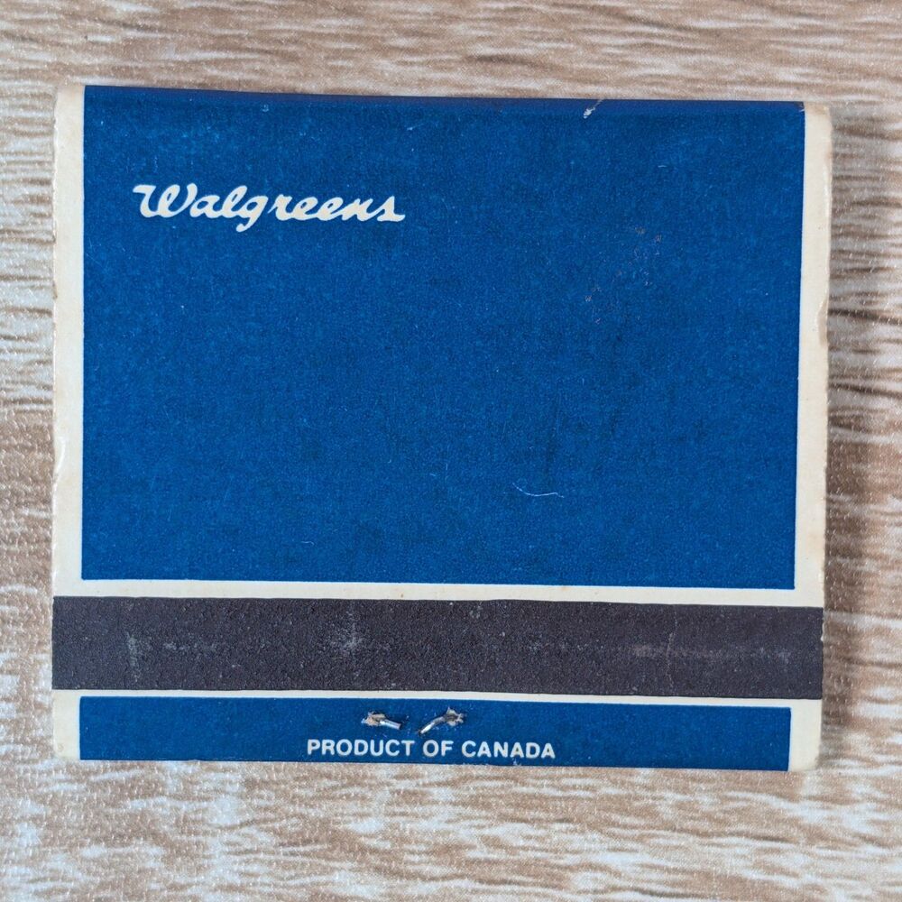 Vintage Walgreens Matchbook Blue Canada Advertising Matchbook Unused